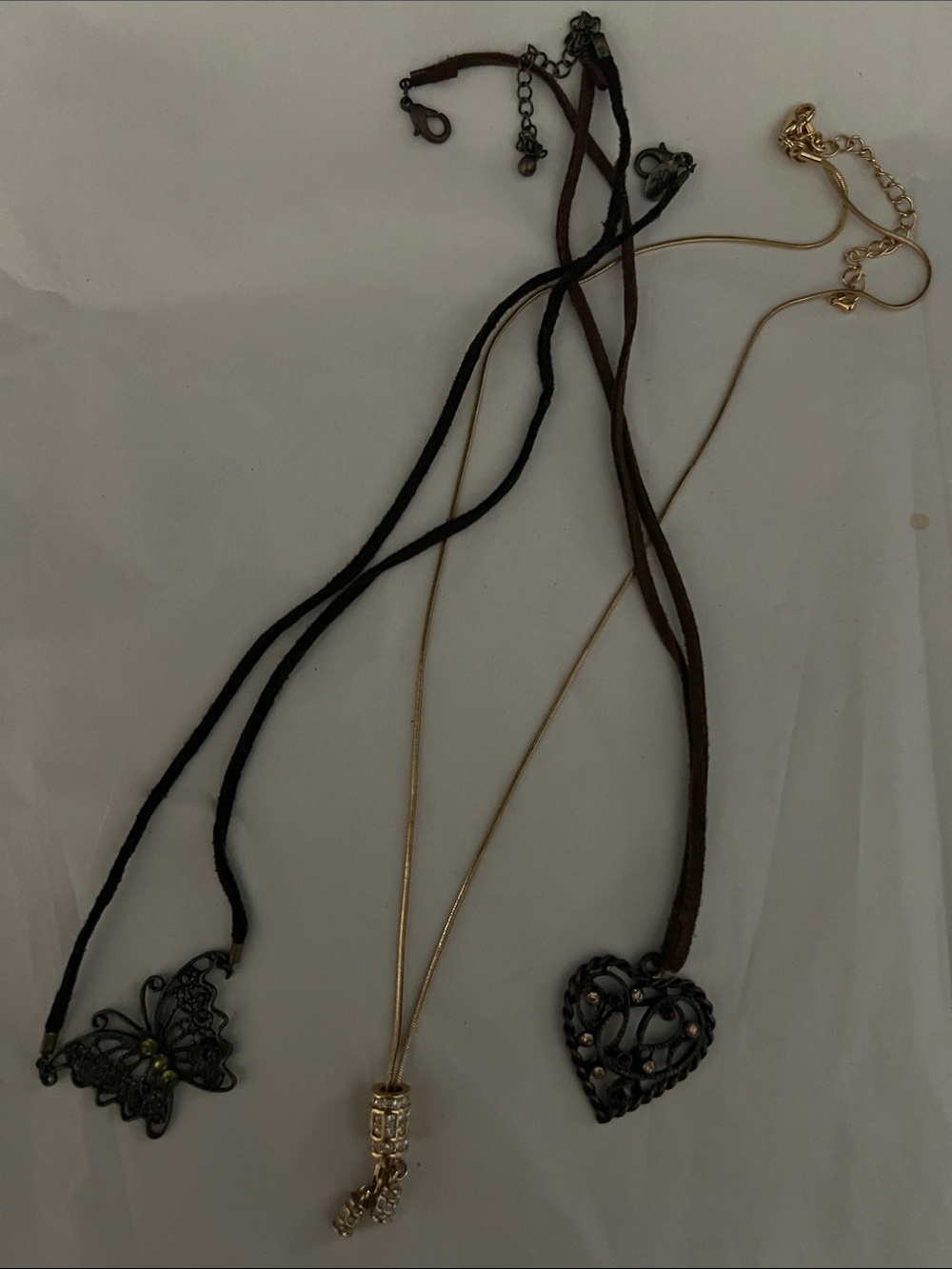 5/$10 item Women's Multi-Strand Pendant Necklace Set in Black and Brown